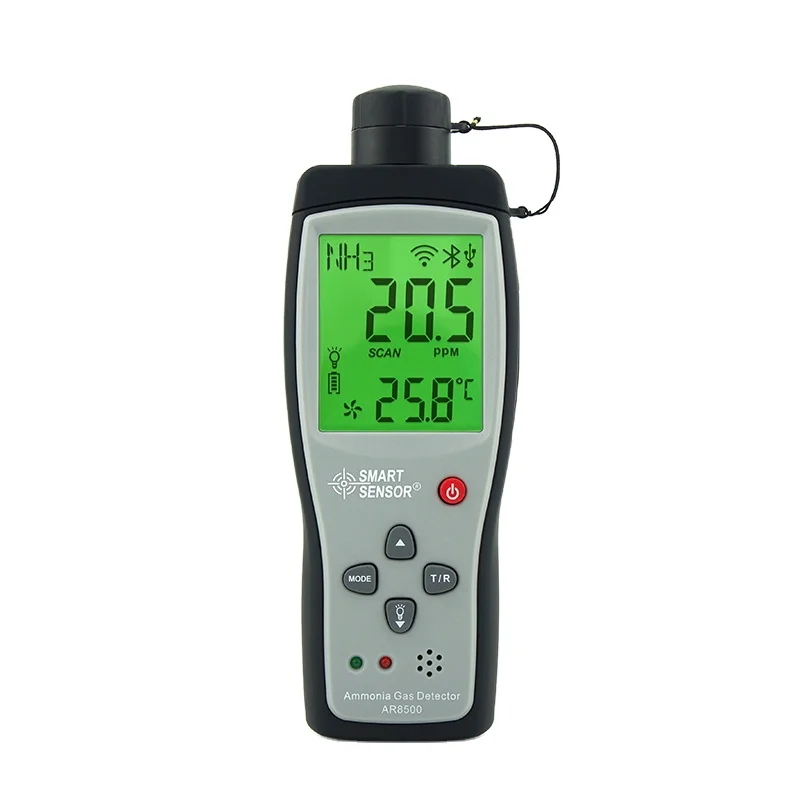 

Smart Sensor Handheld Ammonia Gas NH3 Detector Meter Tester Monitor Range 0-100PPM Sound Light Alarm Gas Analyzers AR8500