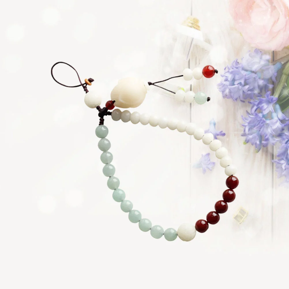 

Strap Chain Cell Charm Straps Cellphone Lanyard Hanging Beaded Rope Mobile Short Crystal Decorative Style Chinese Charms Anti