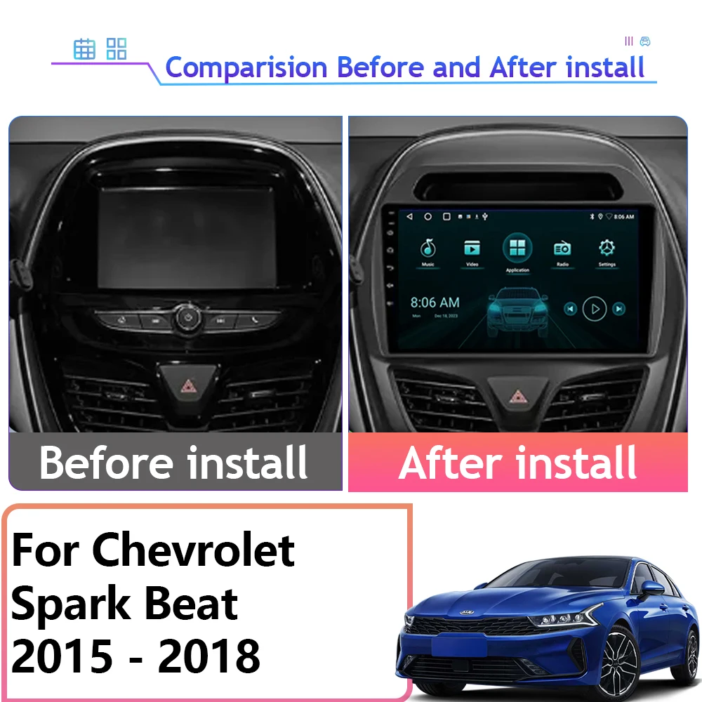 Автомагнитола для Chevrolet Spark Beat 2015-7862 мультимедийный видеоплеер с GPS-навигацией и