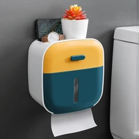 waterproof wall mount toilet paper holder shelf tray roll paper tube storage tissue box for kitchen bathroom wc accessories