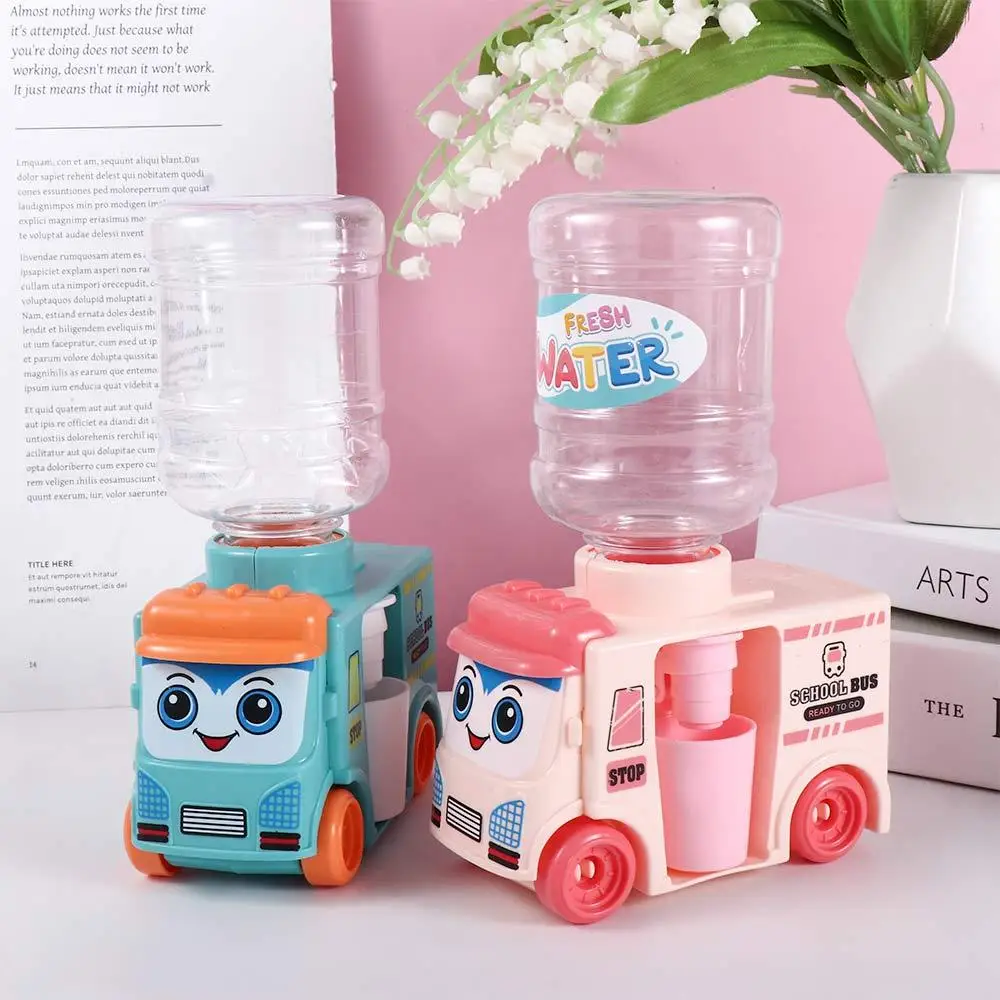 

Cartoon Bus Mini Water Dispenser Baby Toy Drinking Water Cooler Lifelike Cute Children Cosplsy Props Home Decoration