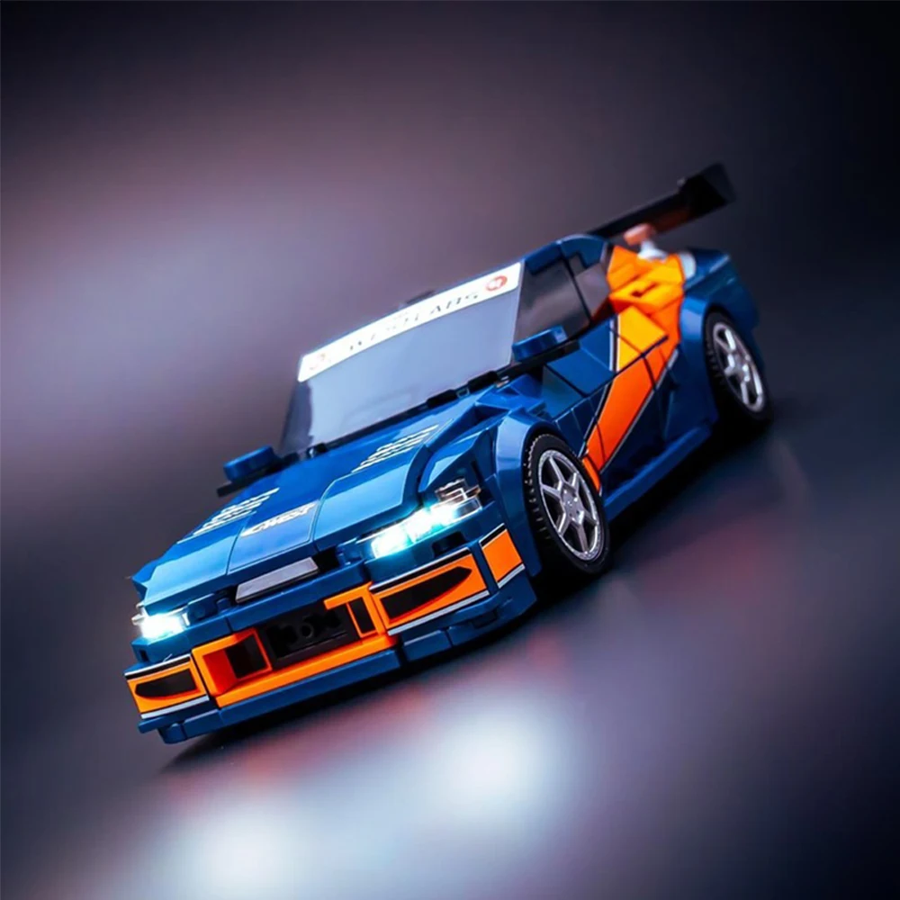 Фото Новая модель MOC Speed ​ ​ Серия «Знаменитые фильмы»: Конструктор S15 «Гоночный автомобиль» — Модульный набор для сборки спортивного автомобиля, подарок для мальчика №1