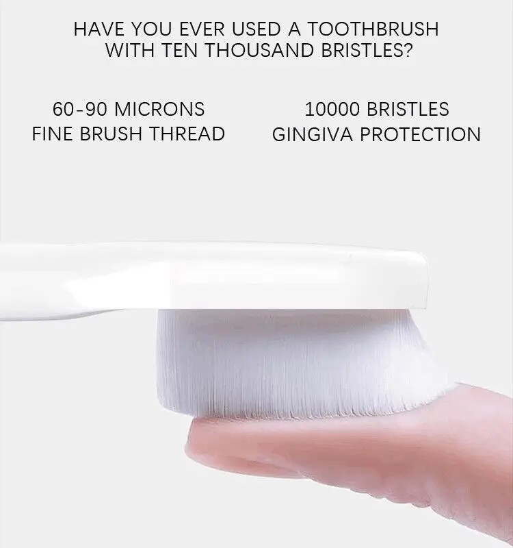 2/4 Шт. Ультратонкие Мягкие Насадки Для Зубных Щеток Ухода За Зубами