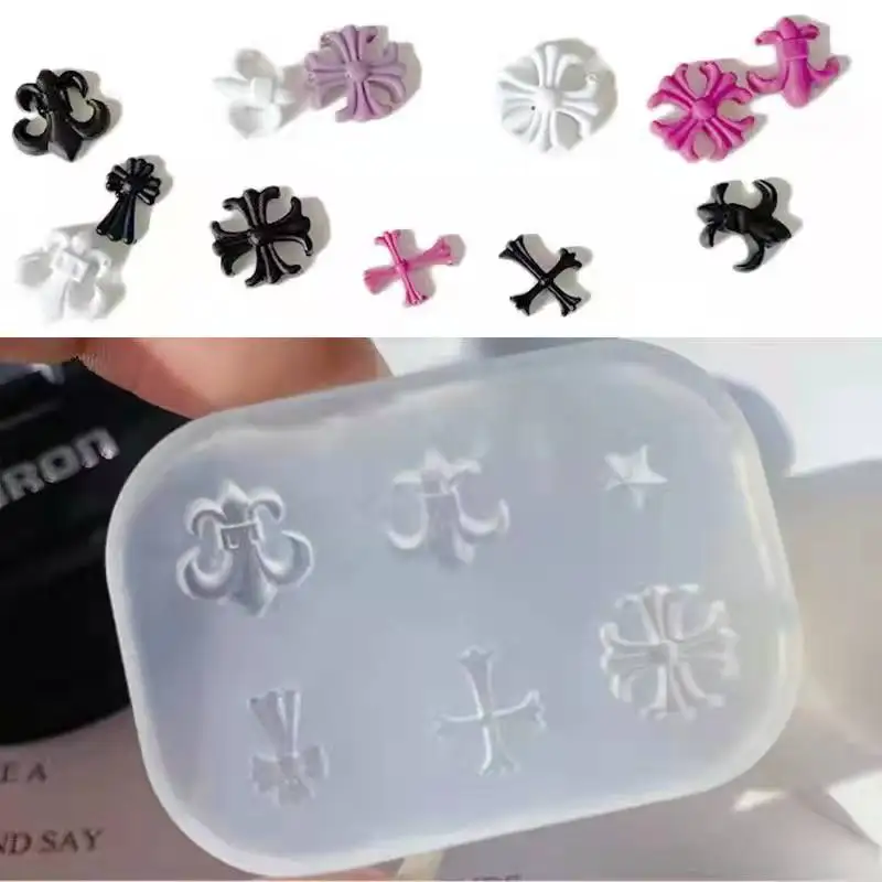 

Nail Croxin Silicone Mold DIY Glue Making Cross Style