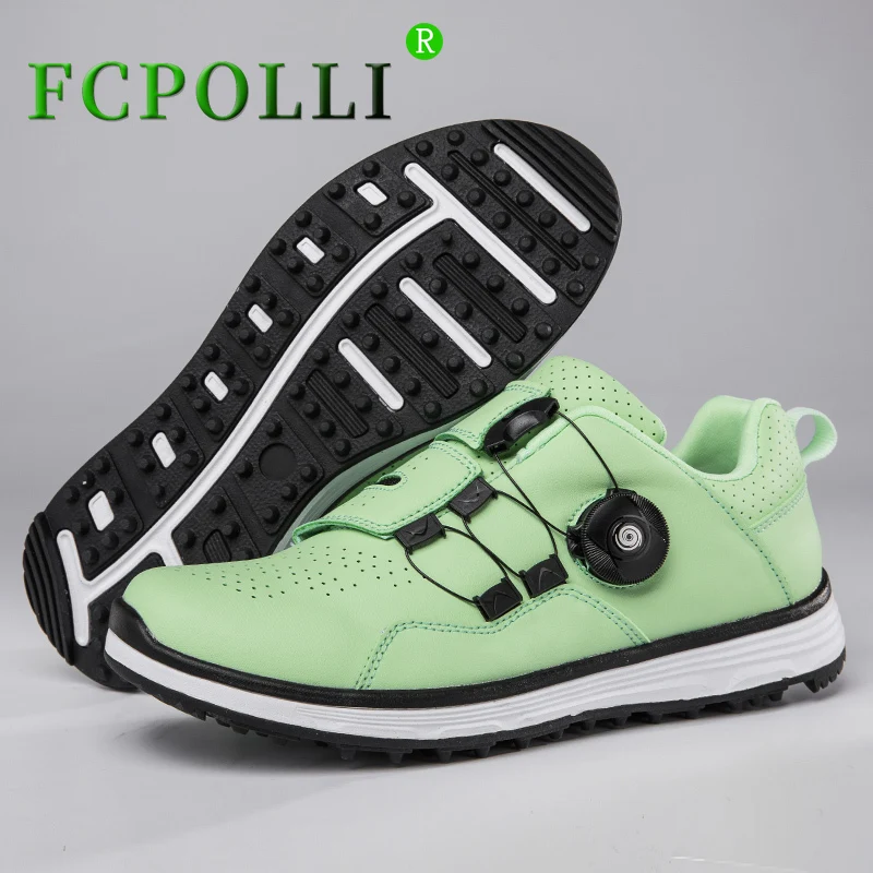 

Fcpolli Golf Shoes Ladies Large Size 46 47 Golf Training for Male Brand Designer Men Women Walking Shoe Quick Lacing Golf Shoe