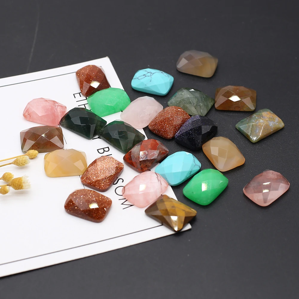 

10 шт., граненые бусины для сережек, Размер 12x16 мм