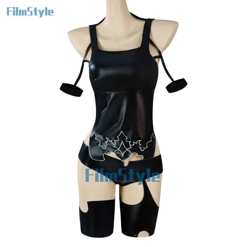 FilmStyle IN STOCK NieR Automata YoRHa Type A2 Cosplay Costume Anime Sexy Leather Uniform Halloween Party Outfits for Women