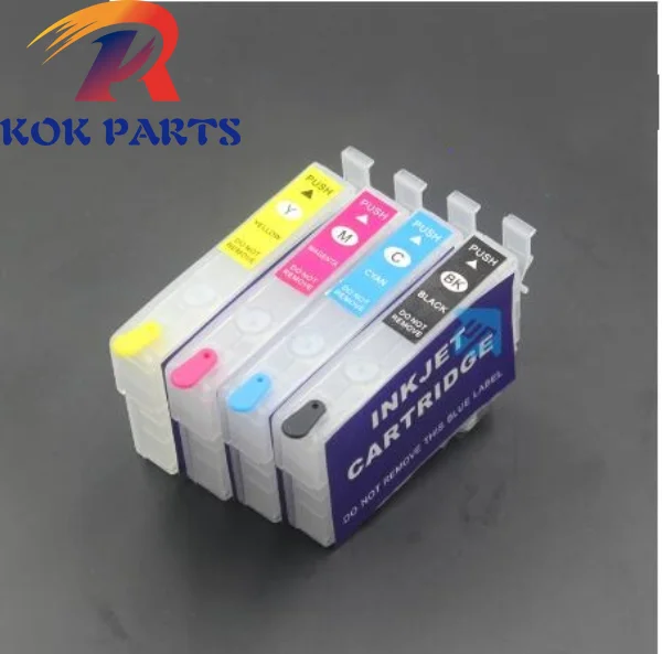 

1set T702 T702XL Refillable Ink Cartridge for Epson Workforce Pro WF-3720 WF-3733 WF-3730 Printer No Chip