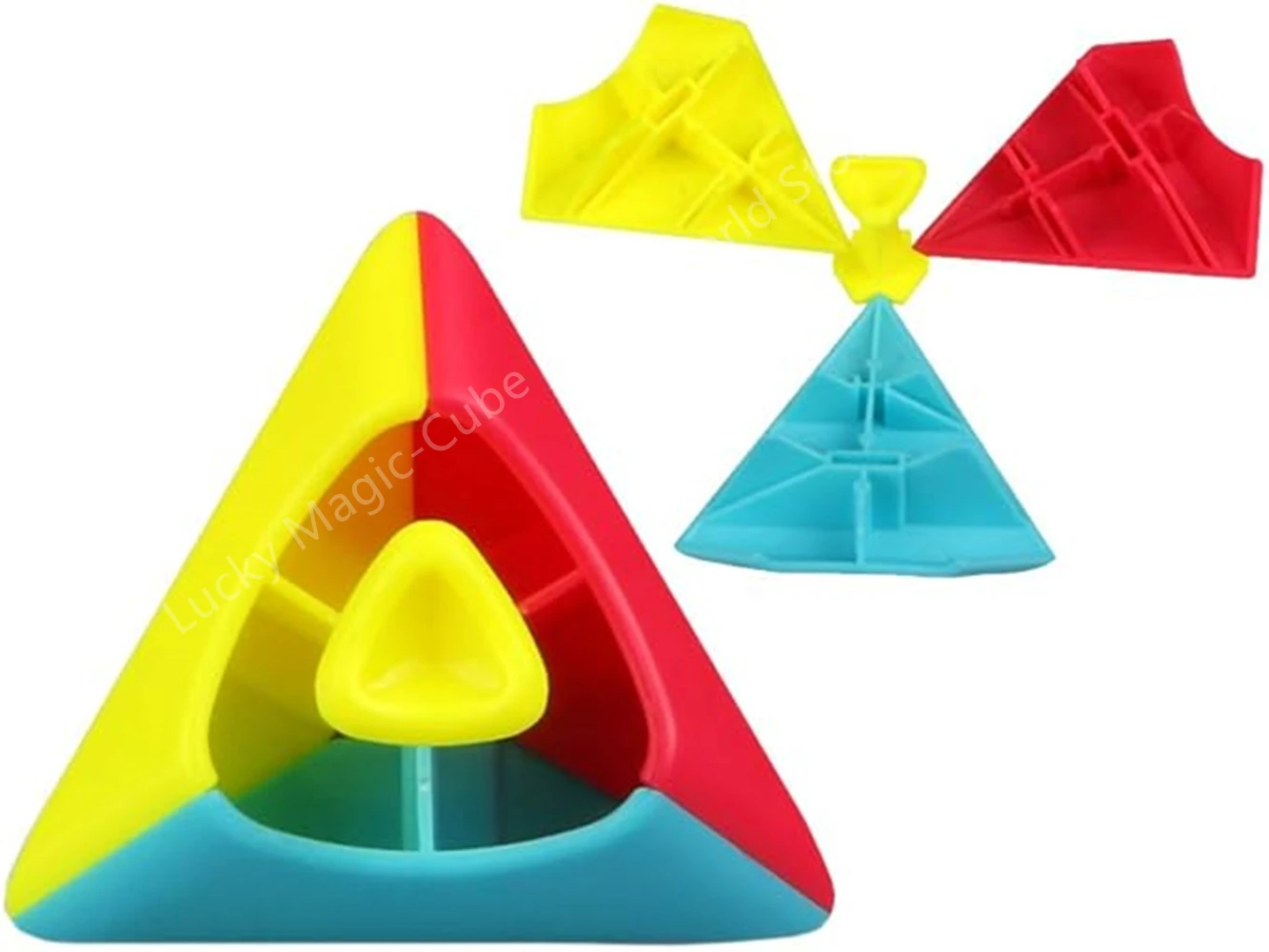 Qiyi 2x2 Куб-пирамида Профессиональный Плавный Поворотный 4-осевой Треугольный