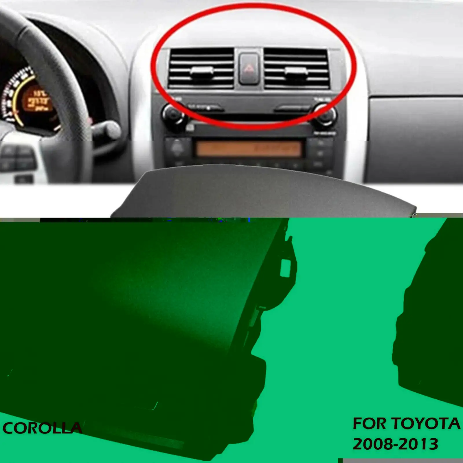 

for Toyota Corolla 2008 2009 2010 2011 2012 2013 Center A/C Vent Panel Outlet Cover Dash Air Replacement Accessories Air Ou L7T5