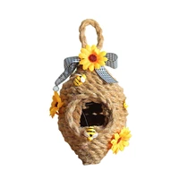 mini beehive decor jute sunflower bee hive decorative honeycombs handmade bumble bee decoration for party centerpiece spring