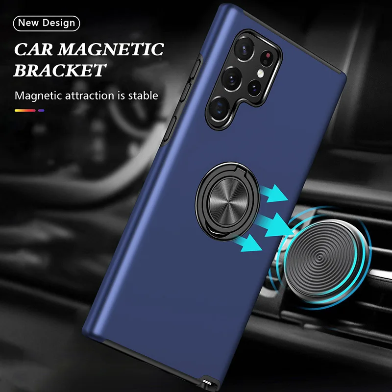 

Чехол-накладка для Samsung, S22, S21, Note 20 Ultra, S20 FE, A33, A53, A52, A12, A72, A71, A51, A50, M51, A42, противоударный, с магнитным кольцом-держателем