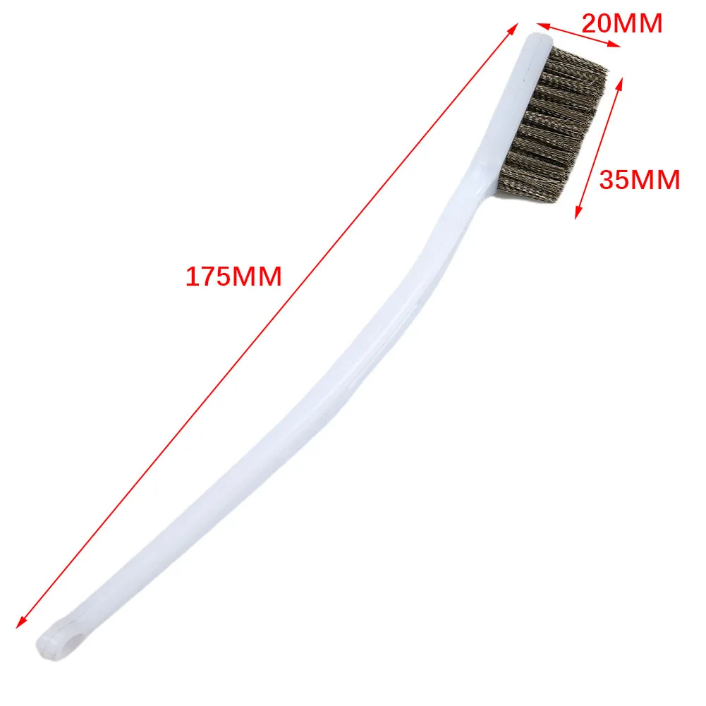 

5pcs Small White Wire Stainless Steel Cleaning Brushes Rust Metal Remover Rust Brushes Cleaning Brass Polishing Removal Tool