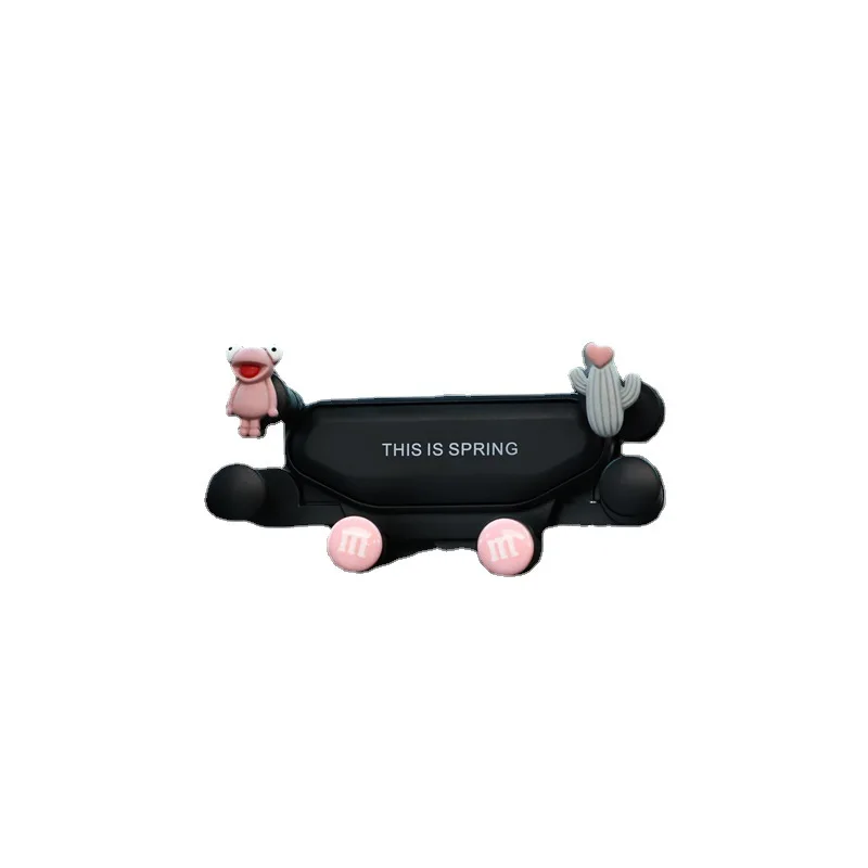 

Car Cartoon Mobile Phone Holder Creative Car Air Outlet Gravity Mobile Phone Holder Car Telescopic One Word Mobile Phone Holder