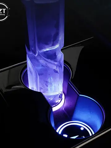 Универсальный светодиодный автомобильный подстаканник, автомобильные подставки для бутылок, атмосферные световые коврики, 7 цветов, подстаканник, коврик, аксессуары для салона автомобиля