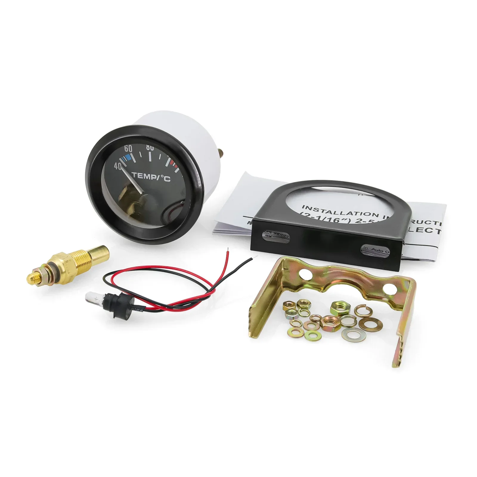 12 В Автомобильный прибор черный Безель Цифровой датчик температуры воды 40-120