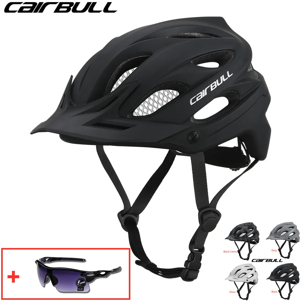 CAIRBULL Ultralight Cycling Safety Helmet Outdoor MTB Bicycle Helmet Adjustable & Removable Visor Mountain Road Bike Helmet