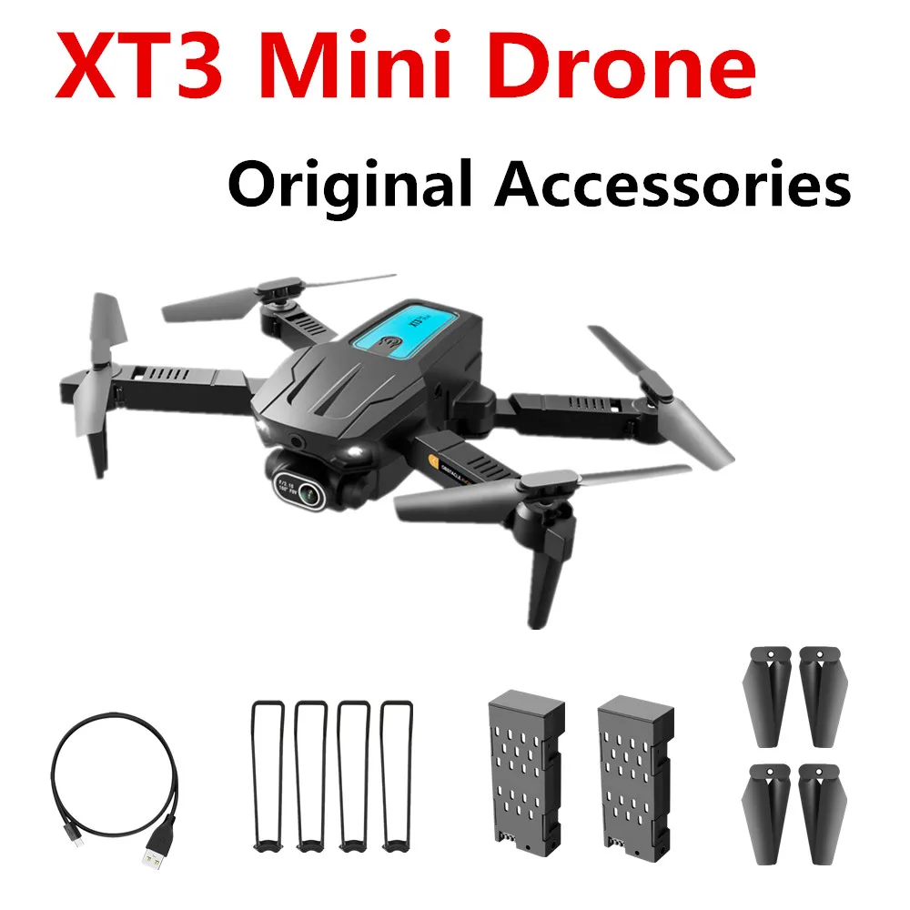 XT3 Mini Drone Original Accessories 3.7V 600mAh Battery / Propeller Blade /USB charging cable For XT3 Drone Spare Parts