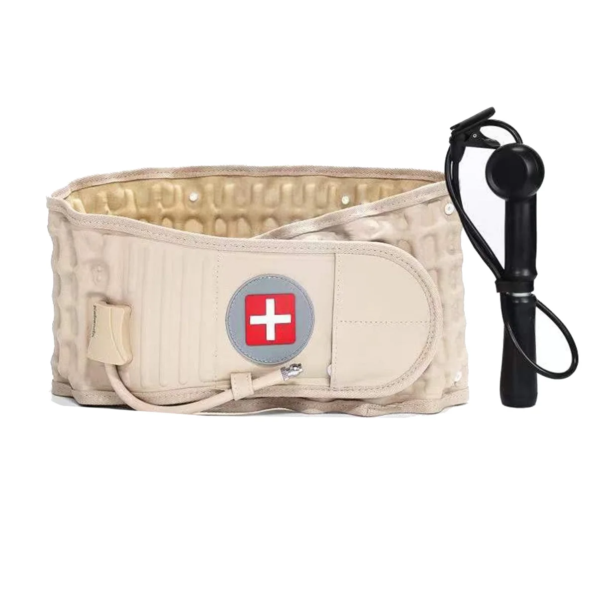 

Lumbar Support Decompression Waist Air Traction Brace Spinal Back Relief Belt Backache Pain Release Device Skin Tone