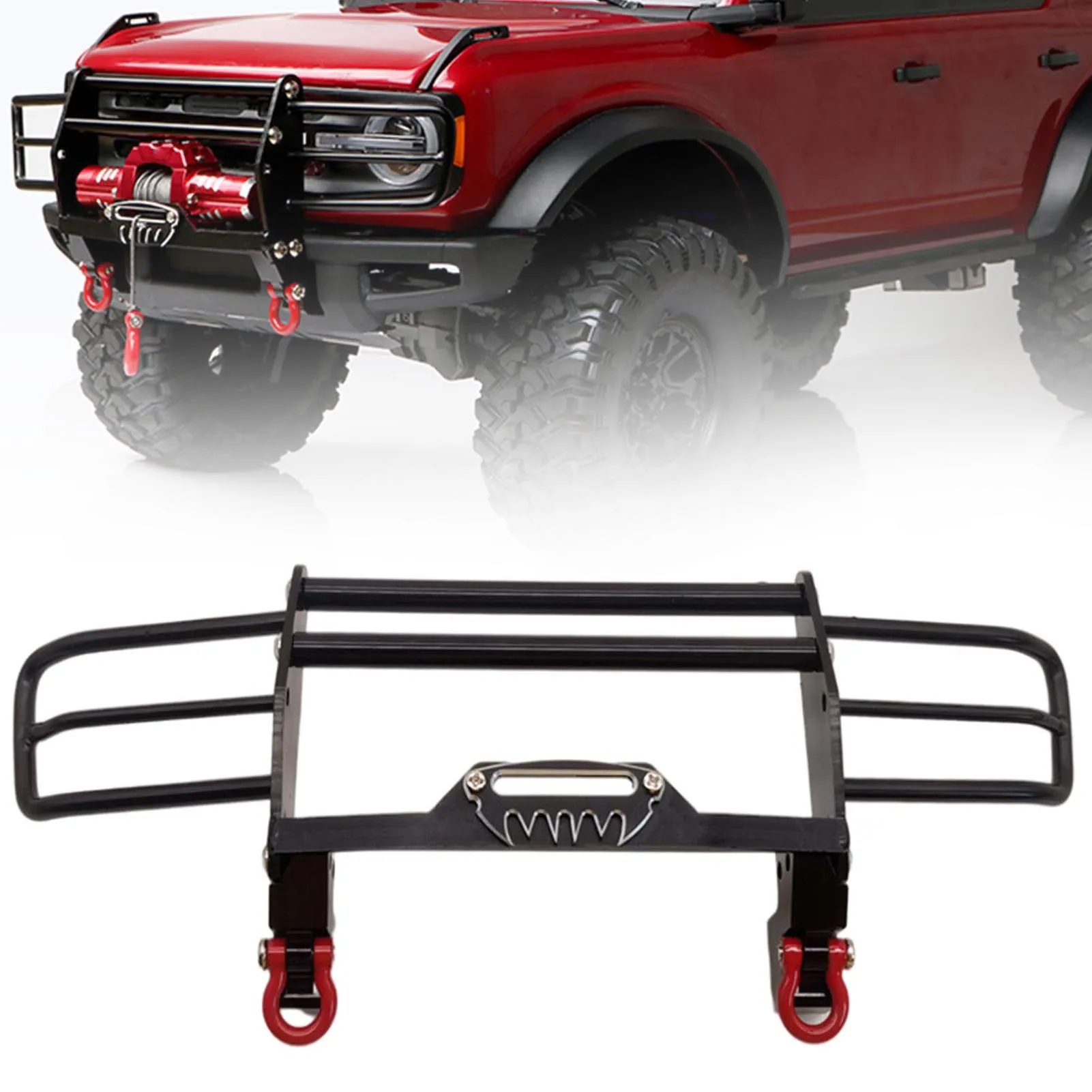 

1/10 RC Crawler Metal Front Bumper for 2021 Ford Bronco TRX-4 for RC Crawler