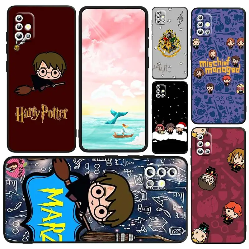 

Ring Potters Cartoon Harries Phone Case For Samsung A73 A72 A71 A53 A52 A51 A42 A33 A32 A23 A22 A21S A13 A04 A03 5G Black FUnda