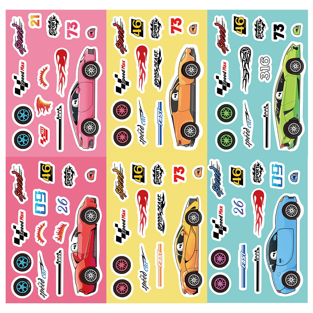 Наклейки Рspctou мультяшные автомобили