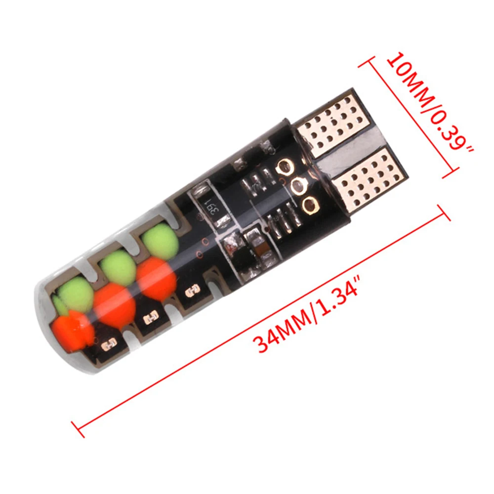 1set T10 W5W LED COB 5050 Car Lights Bulbs Multi Color RGB 194 168 501 Strobe Led Lamp Reading With Remote Control |