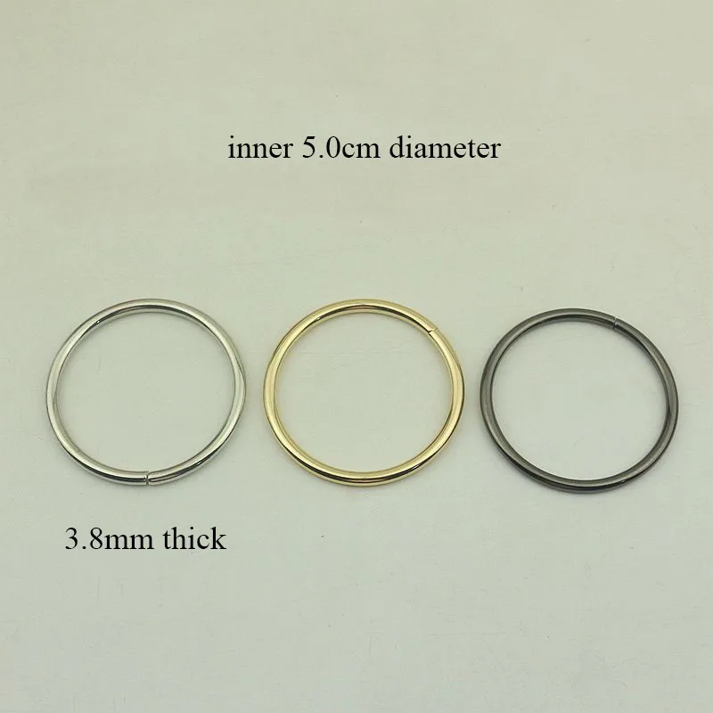 

20 шт., неспаянные круглые металлические кольца 50 мм для одежды