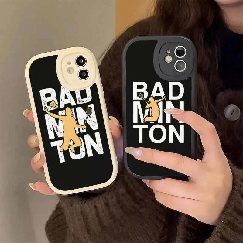 

Badminton Sport Phone Case Hard Leather Phone Case for iPhone 13 12 Mini 11 14 Pro Max Xs X Xr 7 8 Plus 6 6s Se silicone Cover