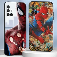 marvels spider man phone cases for samsung a51 a52 a71 a72 4g 5g funda original coque soft unisex luxury ultra tpu smartphone