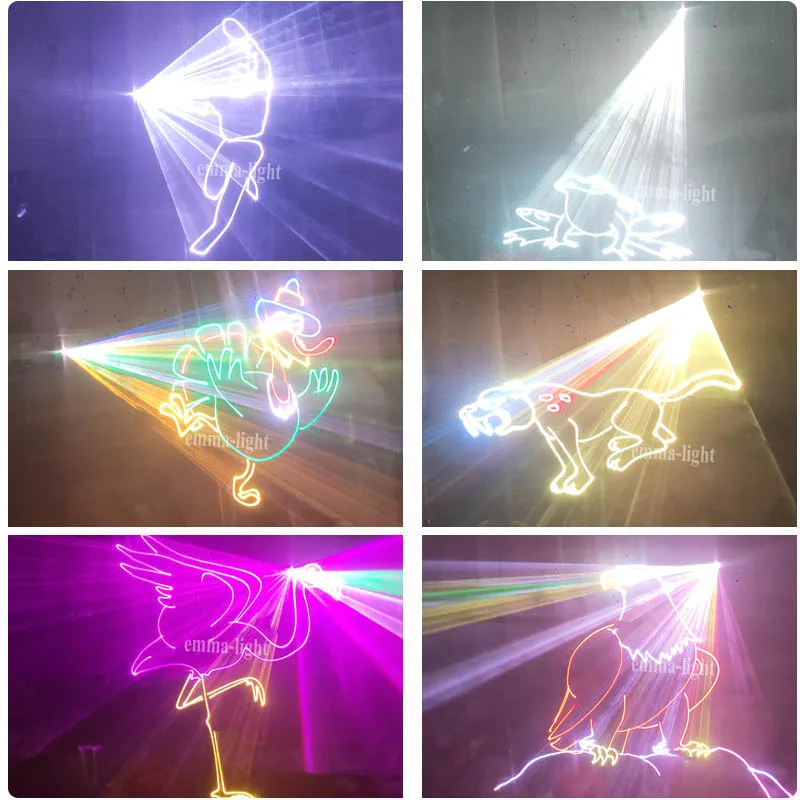 Фото PRO 25 Вт RGB лазерная анимация световые узоры DJ проектор танцевальный бар луч DMX512 ILDA лампа с сценическим эффектом №5