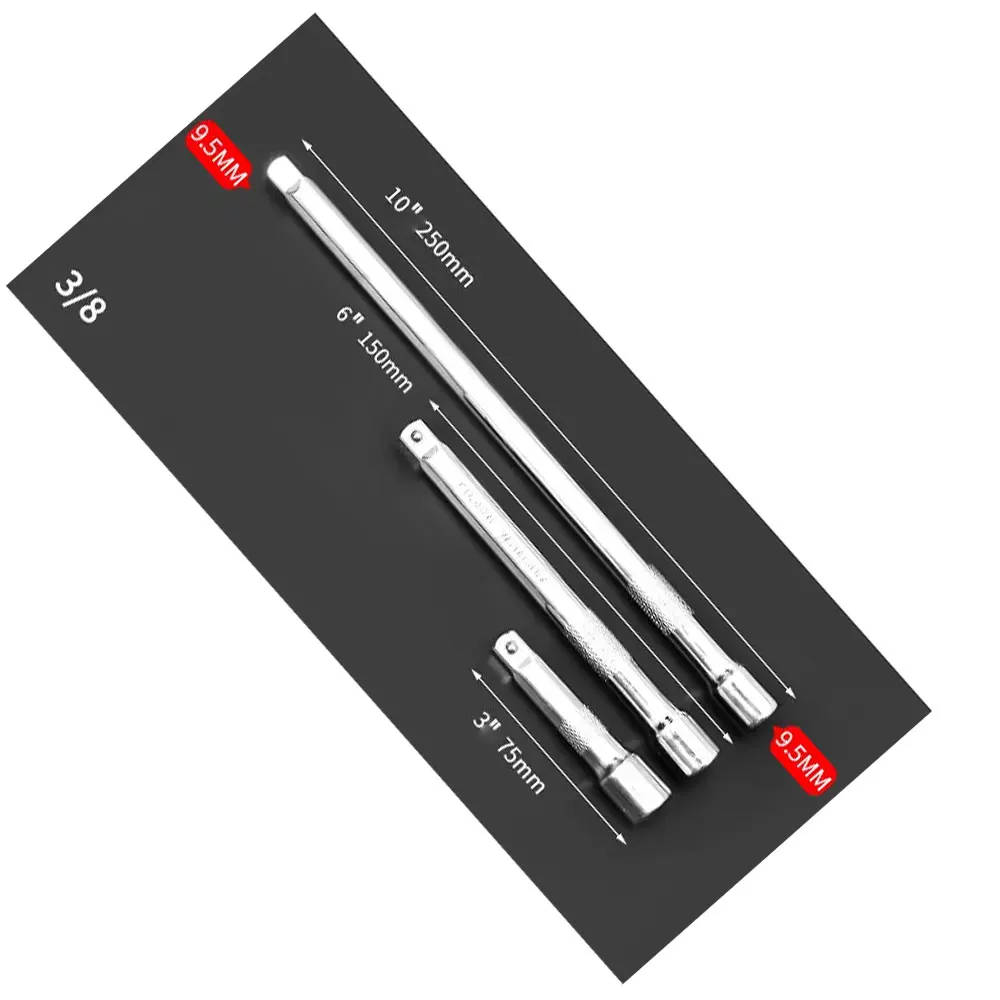 

Набор удлинителей для торцевых ключей 3 шт., 50-250 мм