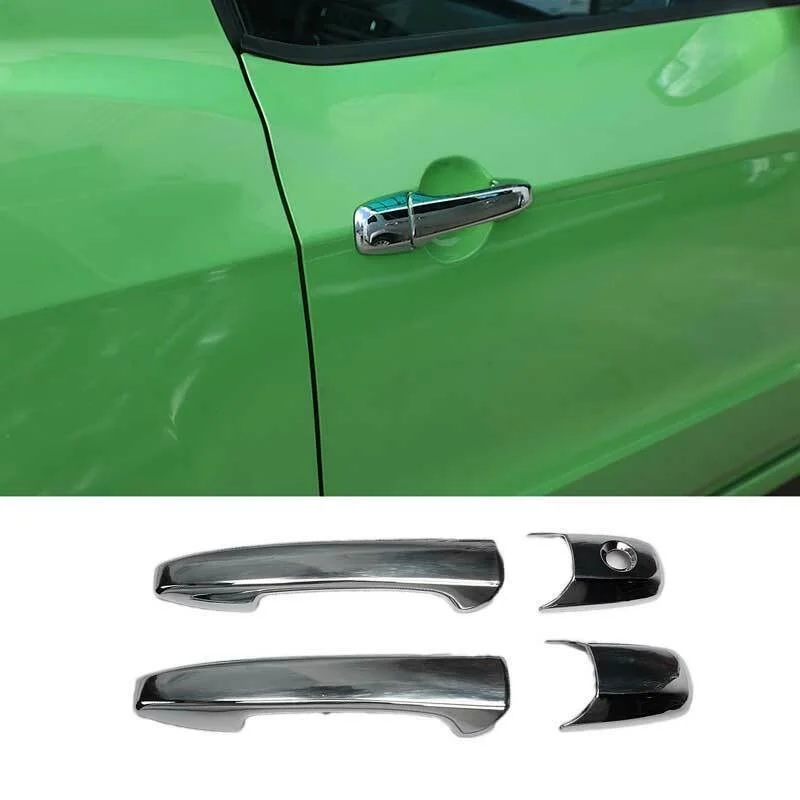 

For Ford Mustang 2004-2014 Exterior Outside Door Handle Cover Trim ABS Chrome
