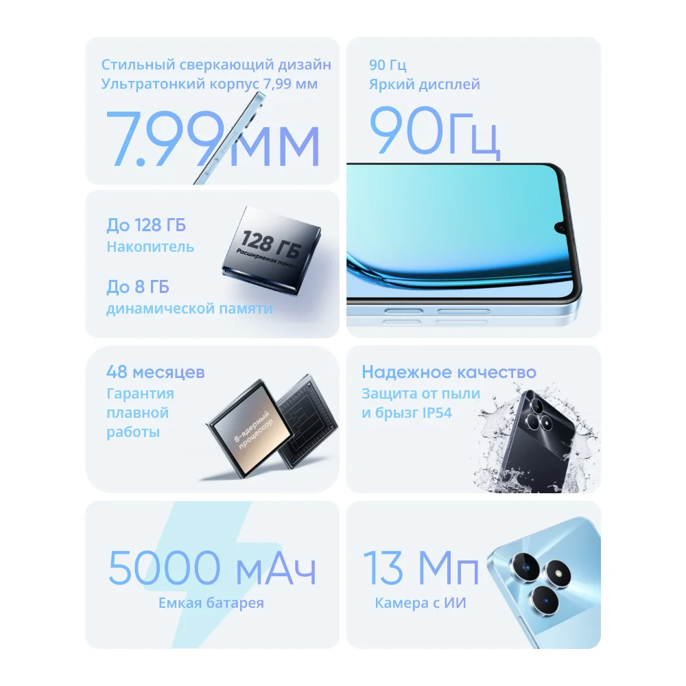 Смартфон Realme Note 50 3/64ГБ 4/128ГБ