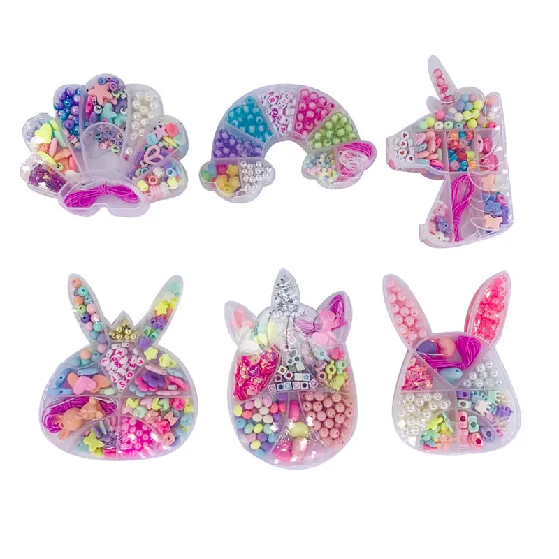 

Xugar Handmade Beaded Toys Set For Girls Bracelet Necklace Jewelry Making DIY Beads Kit Tools Scrapbooking Crafts Gift Supplies