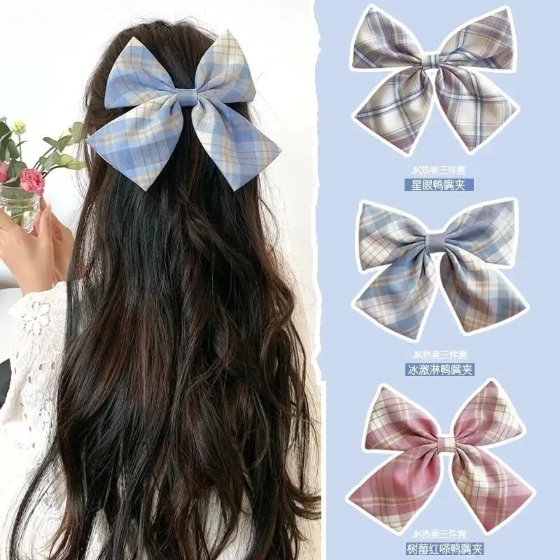 

Sweet Plaid Bow Hairpins Multicolor Bowknot Hair Clips For Girls Cloth Butterfly Barrettes Duckbill Clip Women Hair Accessories