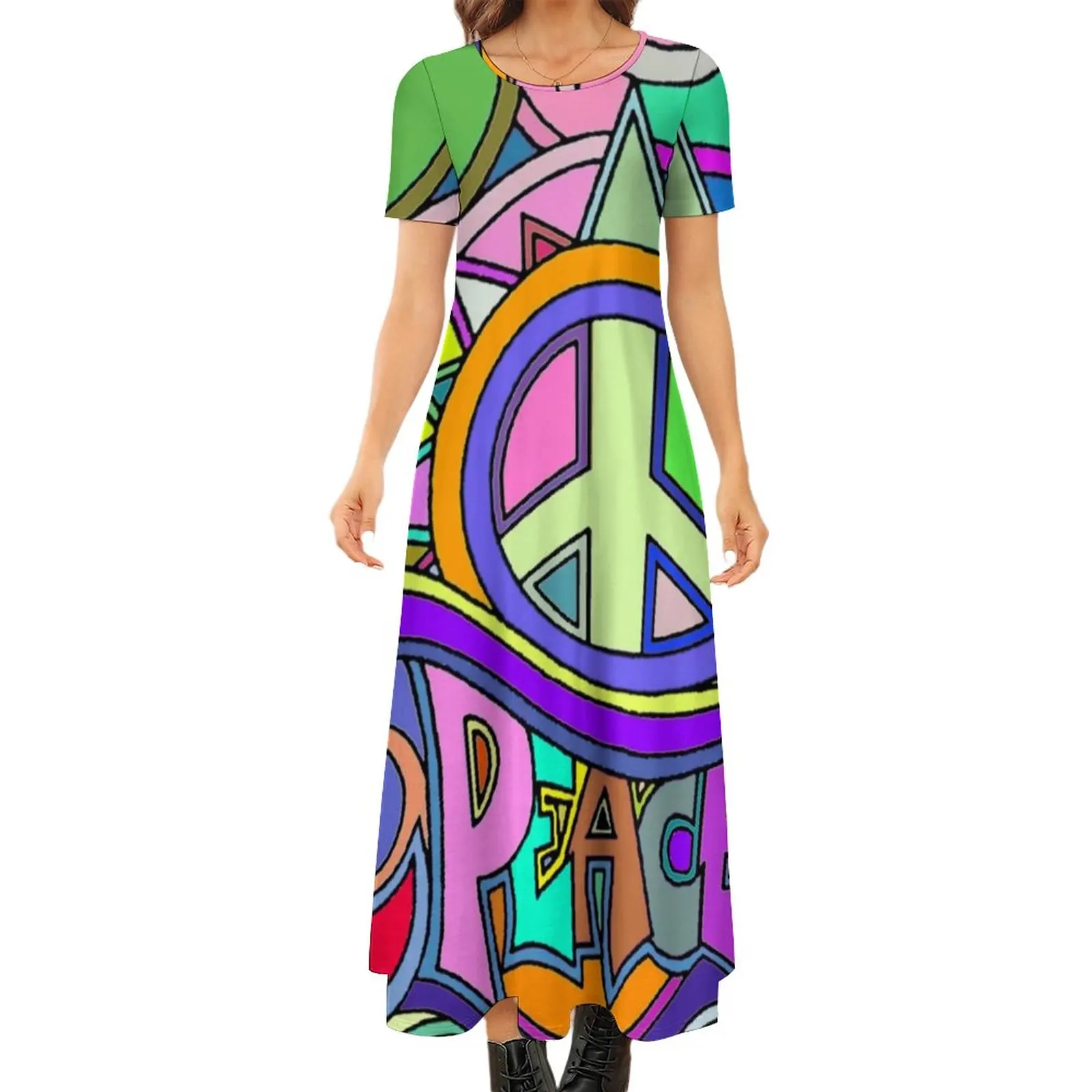 

Женское длинное платье-макси в стиле «Триппи»