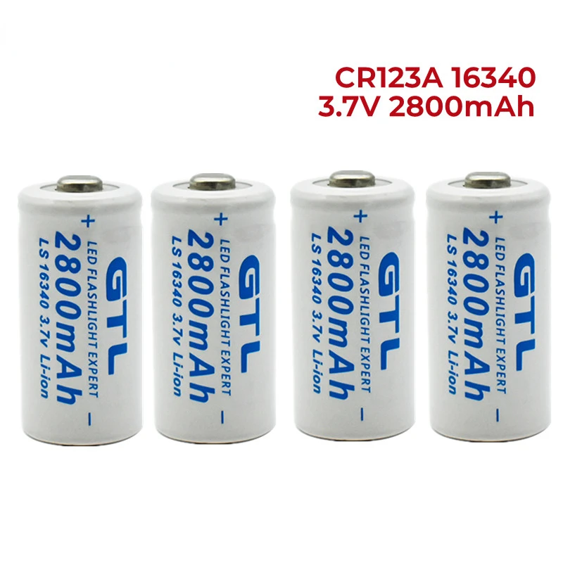 

20PCS Original CR123A 3.7V 2800mAh Lithium Battery CR123 A CR17345 16340 Button Cell For Dry Primary Battery Camera Flashlight