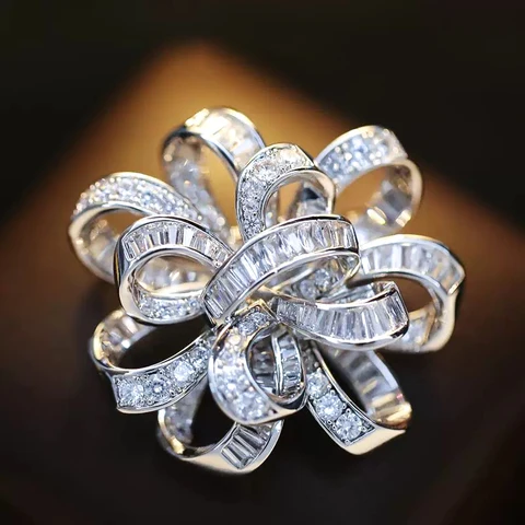 OKILY Многоцветная брошь с кисточками и бантом