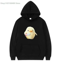fashion brand design threatening chick pattern print hoodie men women black all match couples hoodies man loose sweatshirt tops