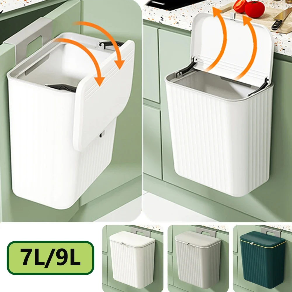 Настенный мусорный бак для кухни ванной комнаты портативный бытовой подвесной
