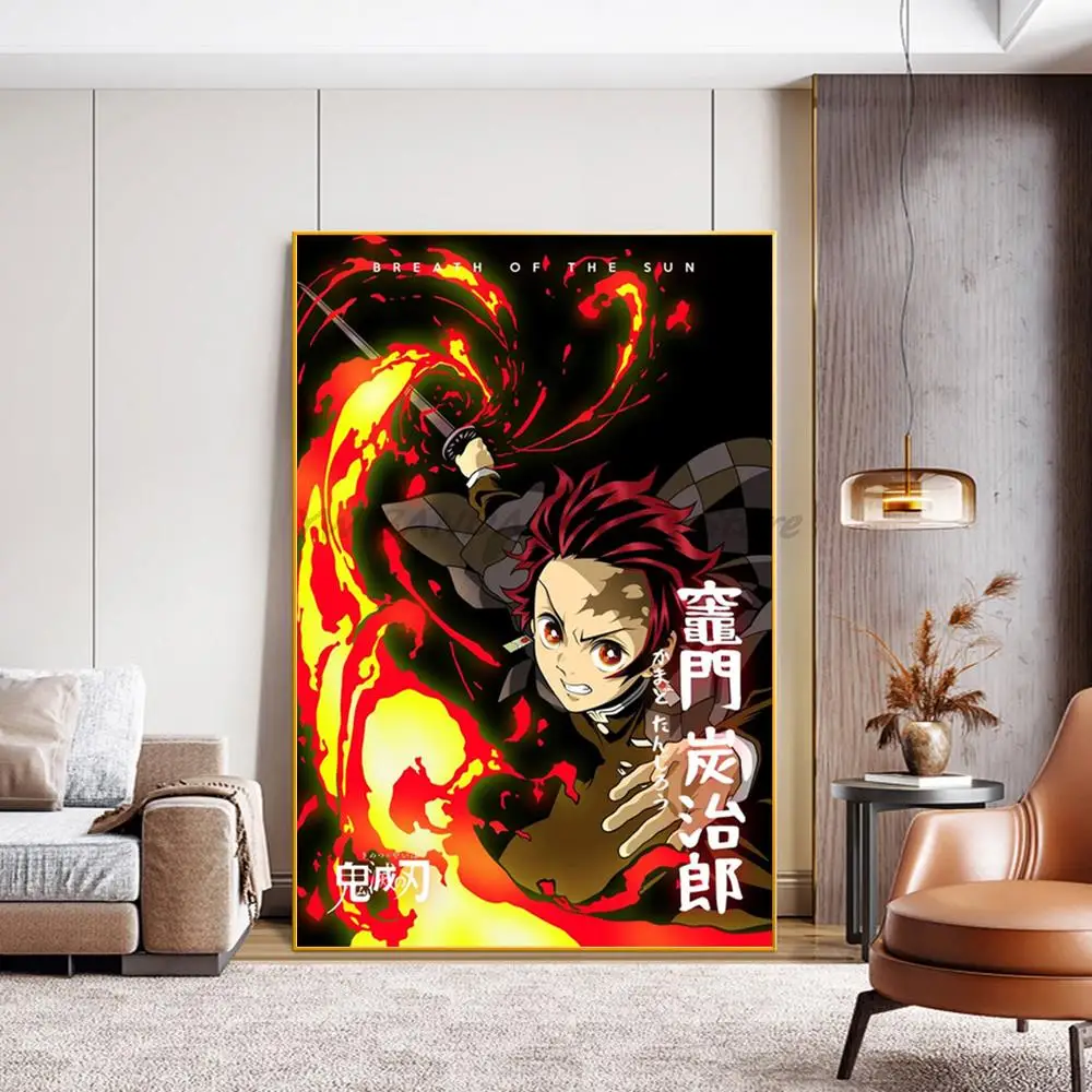 

Japanese anime demon slayer Canvas paintings anime figure Manga Pictures poster Prints Room Decoration Cuadros Decorativos