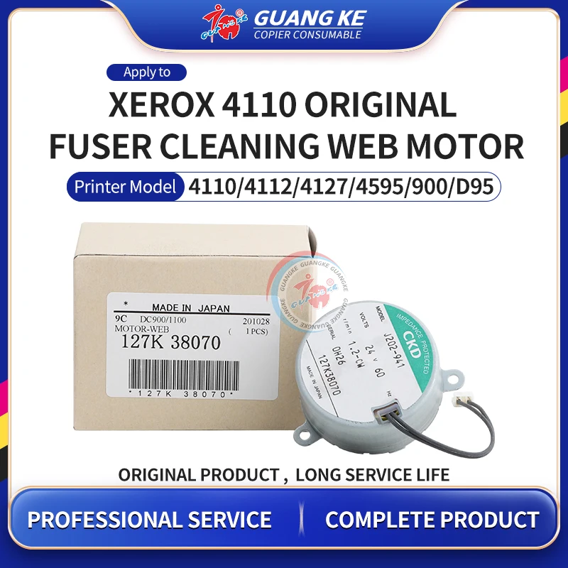 127K38070 Original Fuser Cleaning Web Motor For Xerox D95 4110 4112 4127 4595 4590 1100 900 Copier Spare Parts