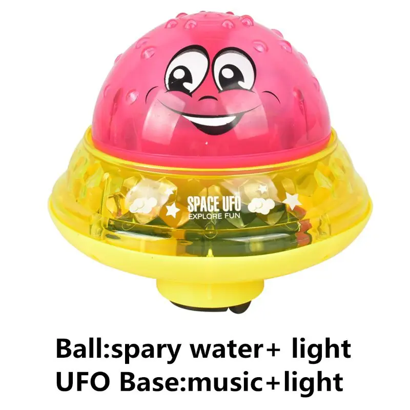 

New 3.74x2.56in Kids Bathroom Float Spray Set Toys Light Music Rotate Ball Water Games Tool Shower Toy for Kids Gifts