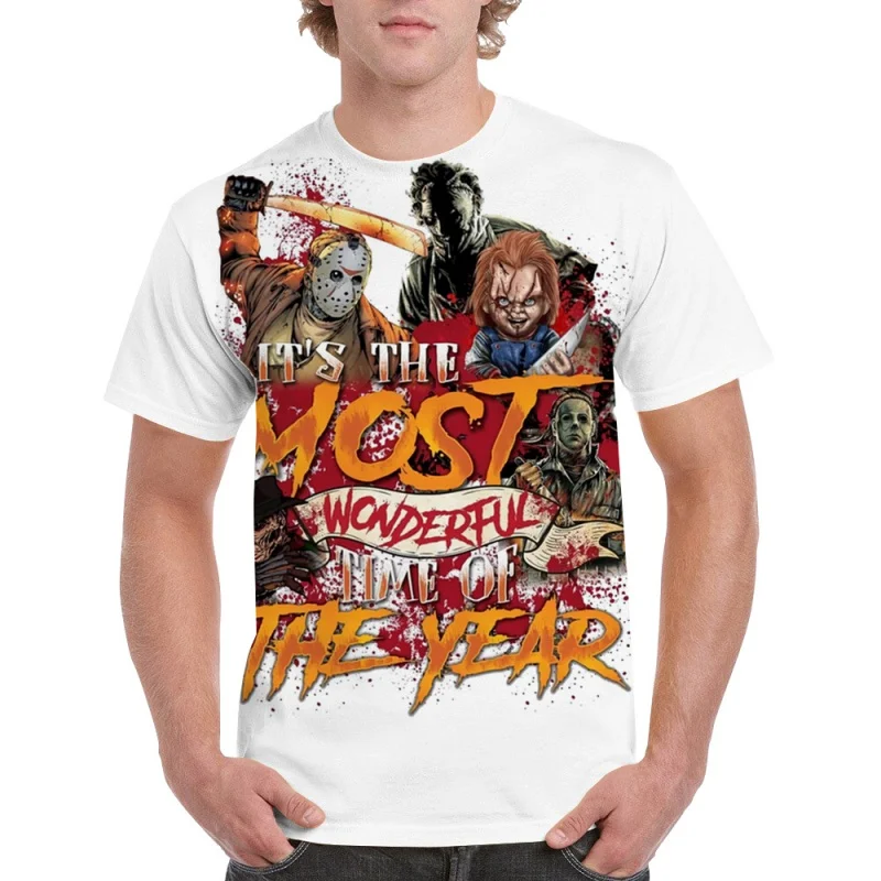 

New Halloween Christmas Men's Men's Clothing 3D Digital Printed T-shirt Adult Youth Men's Short Sleeve T-shirt