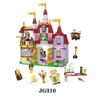 beauty and the beast castle building blocks toys constuction gift for children educational model disney classical movie doll