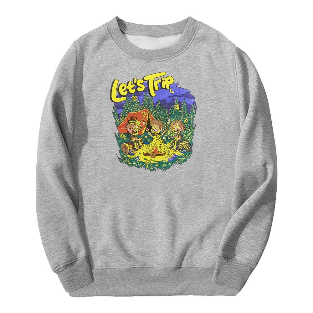 Sturniolo Triples Let's Trip Merch Толстовка для костра с круглым вырезом и длинными рукавами
