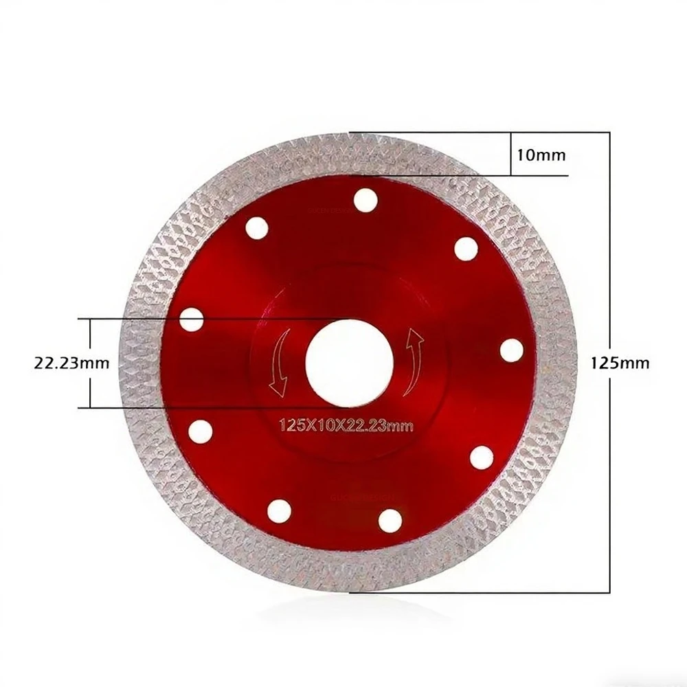 1-15 шт. алмазная пила 105/115/125 мм режущие дисковые лезвия для угловой шлифовальной машины для резки фарфора, керамики, гранита, мрамора, плитки