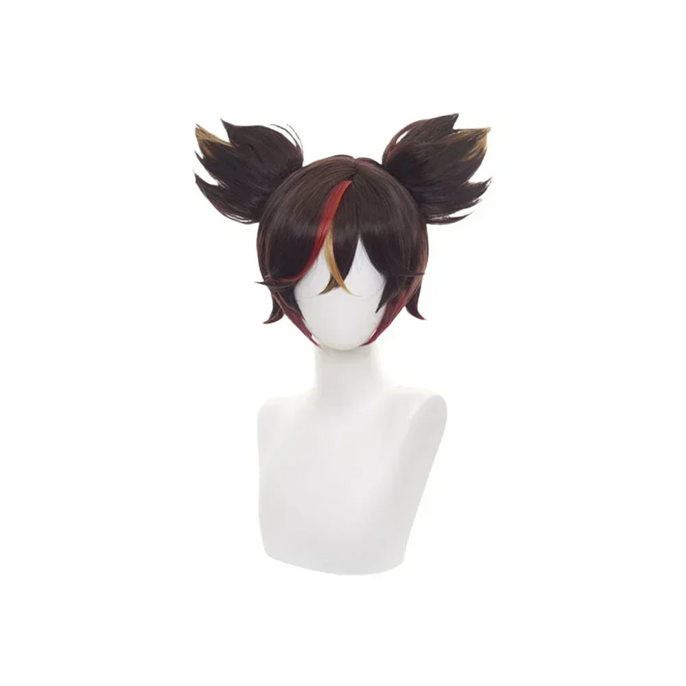 Парики для косплея Genshin Impact Xinyan коричневый градиентный цвет термостойкие