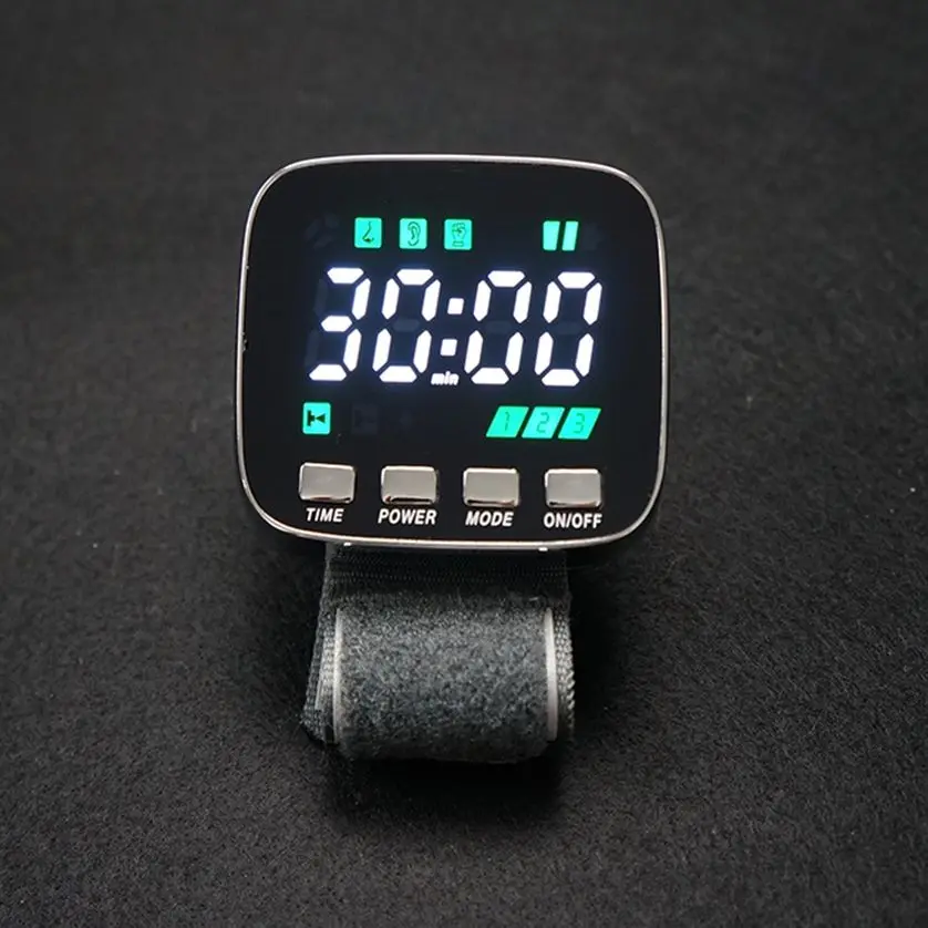 

Treat Diabetics Medical Laser Watch Therapeutic Acupuncture Therapy Rhinitis High Blood Pressure Cold Laser Clean Blood Trash